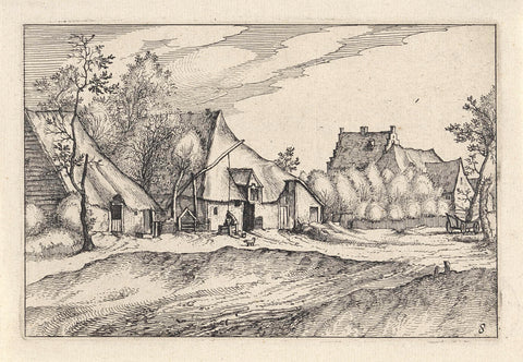 Farms, Claes Jansz. Visscher (II), 1612 Canvas Print