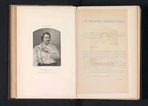 Photo reproduction of a portrait of Honoré de Balzac, Dujardin, c. 1881 - in or before 1891 Canvas Print