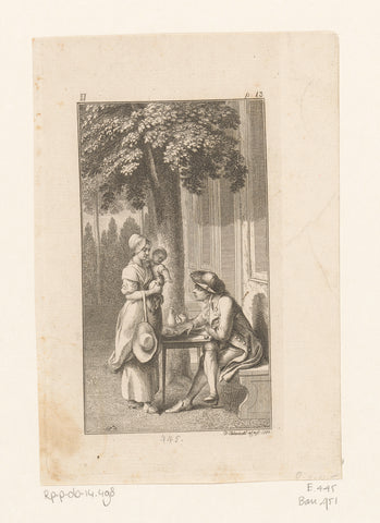 Gertrude asks Mr Arner for help, Daniel Nikolaus Chodowiecki, 1782 Canvas Print