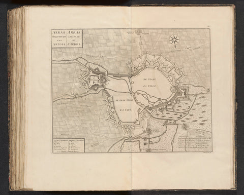 Map of Arras, 1711, anonymous, 1729 Canvas Print