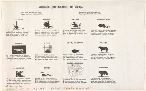 Cartoon from Leiden student almanac, 1841, anonymous, 1841 Canvas Print