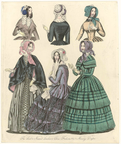 The World of Fashion, 1845 : The Last & Newest (...) Morning Dresses, anonymous, 1845 Canvas Print