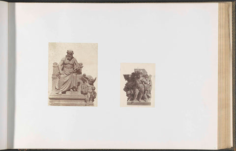 Plaster models for sculptures on the Palais du Louvre: left 