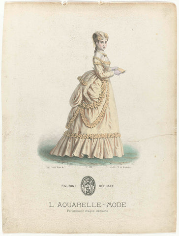 L'Aquarelle-Mode, 1870, No. 453 : Appearing every week, anonymous, c. 1870 Canvas Print