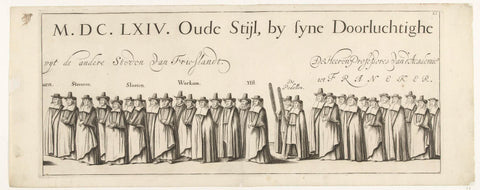 Funeral procession of William Frederick, Count of Nassau-Dietz (sheet 23), 1665, Michel Noé, 1666 Canvas Print