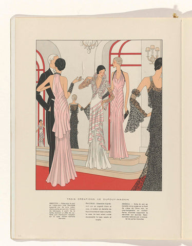 Art - Goût - Beauté, Feuillets de l' élégance féminine, Juin 1932, No. 142, 12e Année, p. 22, H. Rouit, 1932 Canvas Print