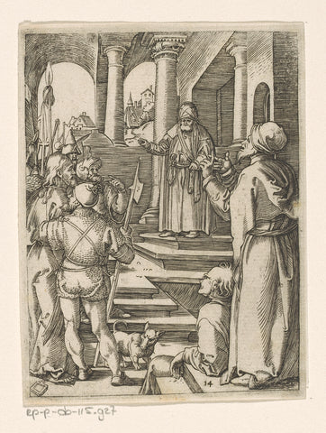 Christ for Pilate, Albrecht Dürer, 1511 - 1534 Canvas Print