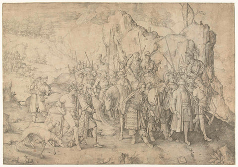 De bekering of Paul, Lucas van Leyden, 1509 Canvas Print