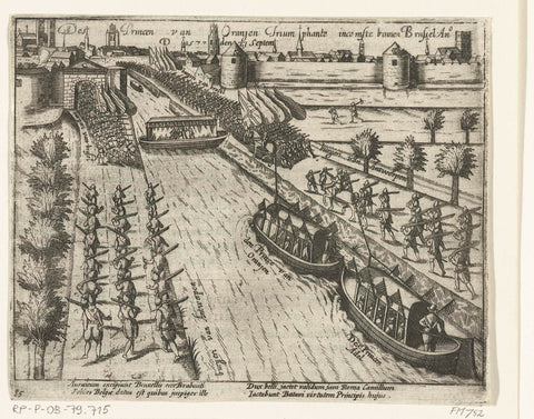 Entry of the Prince of Orange in Brussels, 1577, anonymous, 1613- 1615 Canvas Print