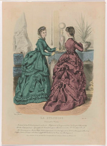 La Sylphide, 1869, No. 980, du 10 : Foulards de la Cie des Indes (...), anonymous, 1869 Canvas Print