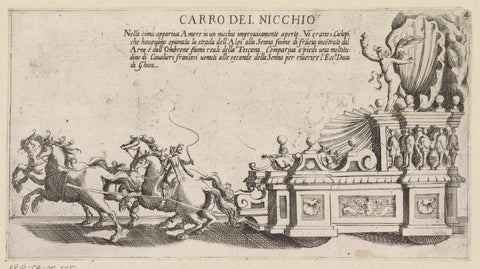 Triumphal chariot of the Sienese district of Nicchio, Bernardino Capitelli, 1632- 1640 Canvas Print