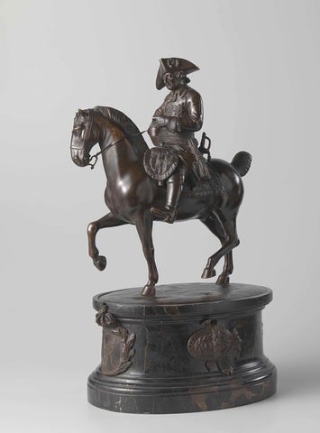 Statuette of Frederick the Great, King of Prussia, Emanuel Bardou, 1778 - 1779 Canvas Print