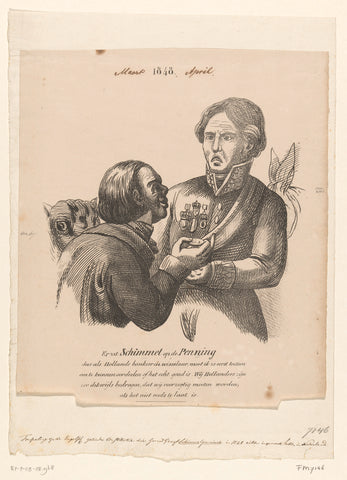 Cartoon on the English Constitution of Gerrit Schimmelpenninck, 1848, anonymous, 1848 Canvas Print