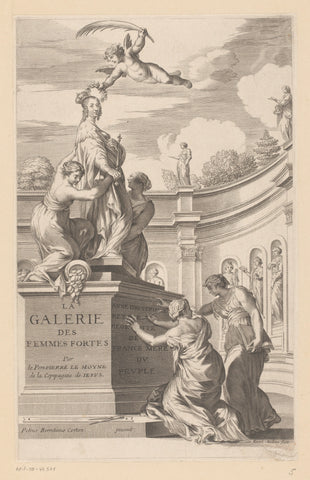 Titelpagina voor: Pierre Le Moyne, La galerie des femmes fortes, 1647, Charles Audran, 1647 Canvas Print