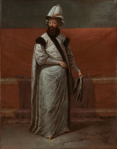 Grand Vizier Nevsehir Groom Ĭbrahim Pasa, Jean Baptiste Vanmour, c. 1727 - c. 1730 Canvas Print