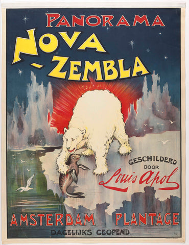 Panorama Nova Zembla painted by Louis Apol. Amsterdam Plantation, Bernard Willem Wierink (possibly), 1895 - 1915 Canvas Print