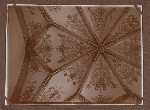 Detail vault painting in room 167 in 1929, 1929 Canvas Print