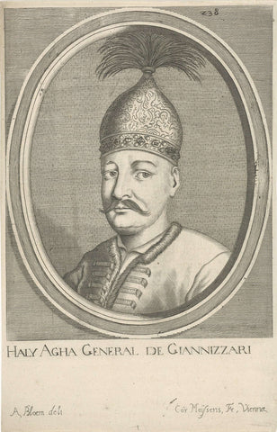 Portret van Haly Agha General de Giannizzari, Cornelis Meyssens, 1670 Canvas Print