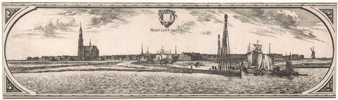 View of Maassluis, Joost van Geel, 1666 - 1698 Canvas Print