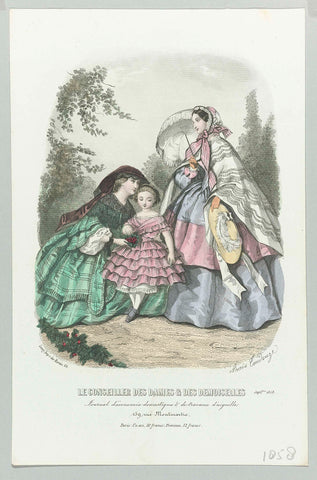 Le Conseiller des Dames et Des Demoiselles, September 1858 : Journal d'economic (...), Anaïs Colin-Toudouze, 1858 Canvas Print