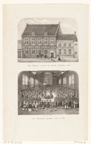 The Kloveniersdoelen in Dordrecht and the National Synod, 1618-1619, Frederik Böger, 1857 - 1859 Canvas Print