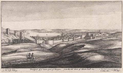 View of Tangier from the west, Wenceslaus Hollar, 1669 Canvas Print