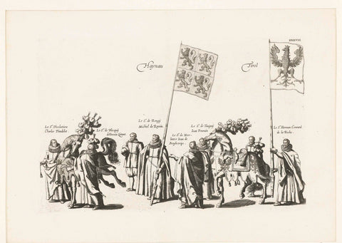 Funeral procession of Archduke Albrecht (plate XXXVIII), 1622, Cornelis Galle (I), 1623 Canvas Print