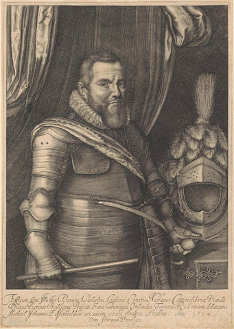 Portret van Willem Lodewijk, graaf van Nassau-Dillenburg, Andries Jacobsz. Stock, 1614 Canvas Print