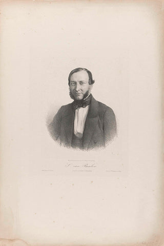 Portrait of S. van Baalen, 1854, Adrianus Johannes Ehnle, 1855 Canvas Print