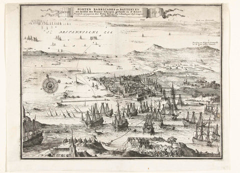 French ships fled in Saint-Malo, 1692, anonymous, 1692 Canvas Print