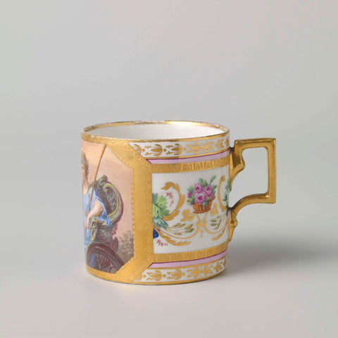 Cup with a personification of Abundance, Kaiserliche Porzellanmanufaktur, c. 1802 Canvas Print