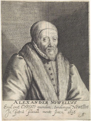 Portrait of Alexander Nowell, Crispijn van de Passe (I), 1620 Canvas Print