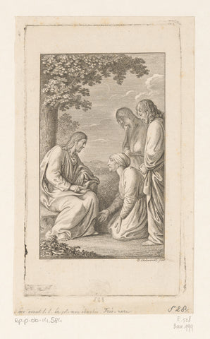 Christ listens to the kneeling Zebedee, James and John stand behind their mother, Daniel Nikolaus Chodowiecki, 1783 Canvas Print