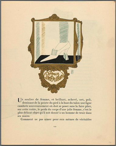 Gazette du Bon Ton, 1922 - No. 8 : p. 249: Pour Cendrillon, Lucien Vogel, 1922 Canvas Print