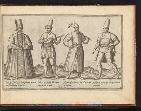 Four Turks, dressed according to the fashion of ca. 1580, Abraham de Bruyn, in or before 1581 Canvas Print