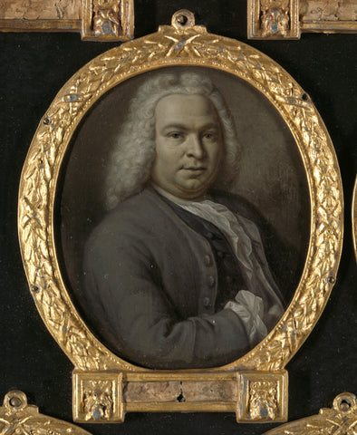 Portrait of Theodoor van Snakenburg (1695-1750). Leiden Jurist and Poet, Hieronymus van der Mij, 1743 Canvas Print