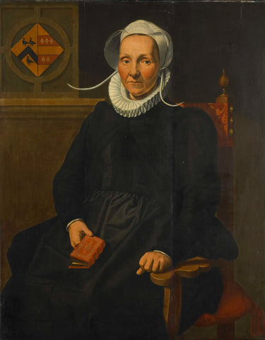 Portrait of Dirckje Tymansdr Gael, called van der Graft, Wife of Mattheus Augustijnsz Steyn, Pieter Pietersz. (I), 1588 Canvas Print