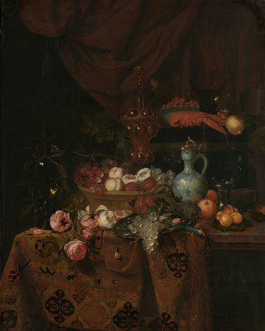 Still Life, Nicolaes van Gelder, 1664 Canvas Print