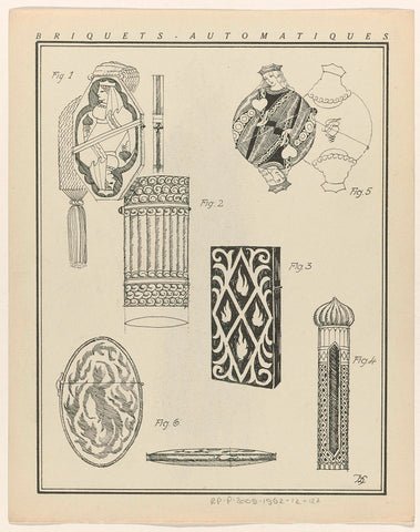 Gazette du Bon Ton, 1922 - No. 8 : Briquets-automatiques, anonymous, 1922 Canvas Print