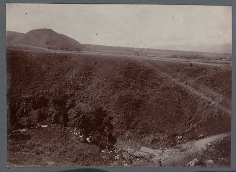 Construction of the Gajoweg through the hills, anonymous, 1903 - 1913 Canvas Print