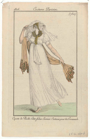 Journal des Dames et des Modes: Ladies' Fashion, anonymous, 1806 Canvas Print