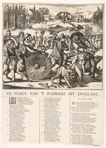 The flight of the papacy from England, 1689, Romeyn de Hooghe (circle of), 1689 Canvas Print