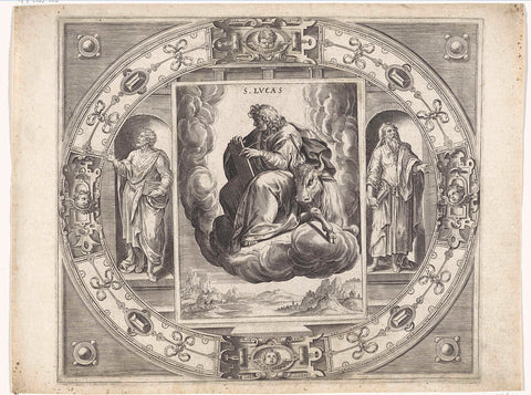 Evangelist Lucas, Johannes Wierix (rejected attribution), 1585 Canvas Print