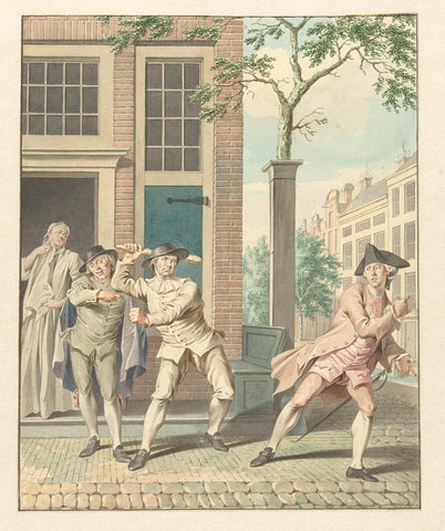 Scene from Pefroen with the sheep's head, Jacobus Buys, 1734 - 1801 Canvas Print