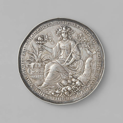 General Wedding Medal, Pieter van Abeele, 1655 Canvas Print