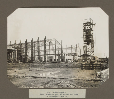 S.O. Goenoengsari. Boiler station as seen from the South. 3 December 1926., anonymous, 1926 Canvas Print