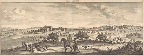 View of Bethlehem, Jan Luyken, 1698 Canvas Print