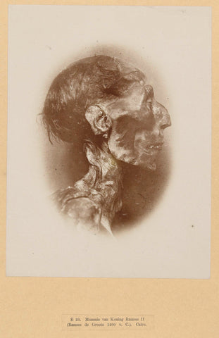 Head of the mummy of King Ramesses II, anonymous, c. 1888 - c. 1898 Canvas Print