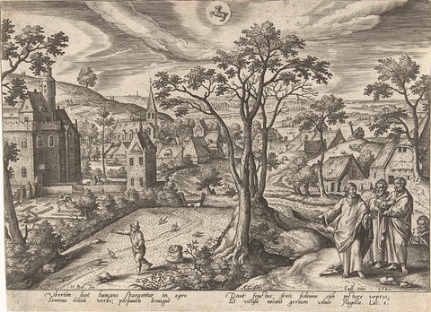 March: the parable of the sower, Adriaen Collaert, 1585 Canvas Print