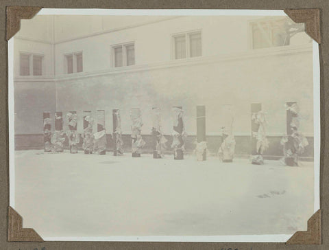 The eastern courtyard just after laying the concrete floor in 1932, 1932 Canvas Print